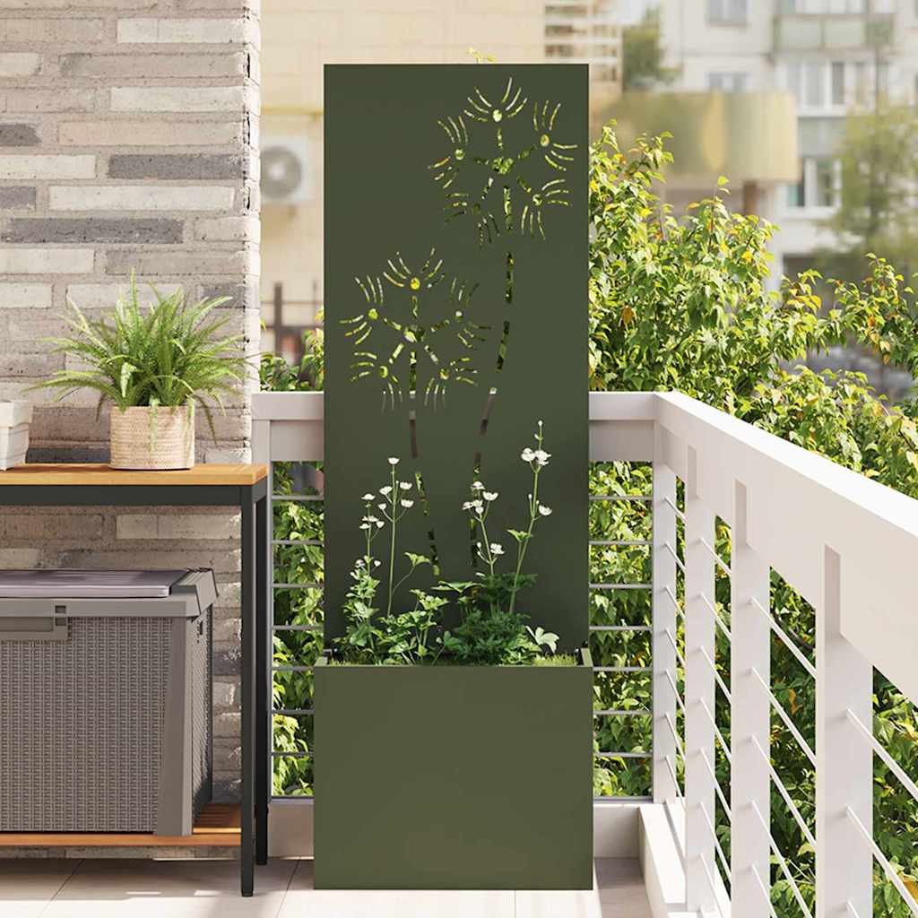 vidaXL Garden Privacy Screen Black 32 x 140 cm Cold-rolled steel