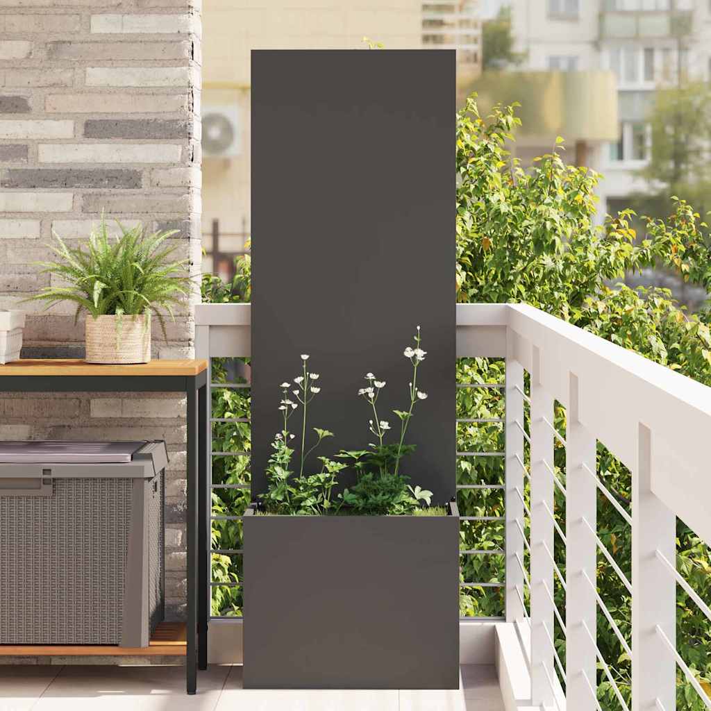 vidaXL Garden Privacy Screen Black 32 x 140 cm Cold-rolled steel