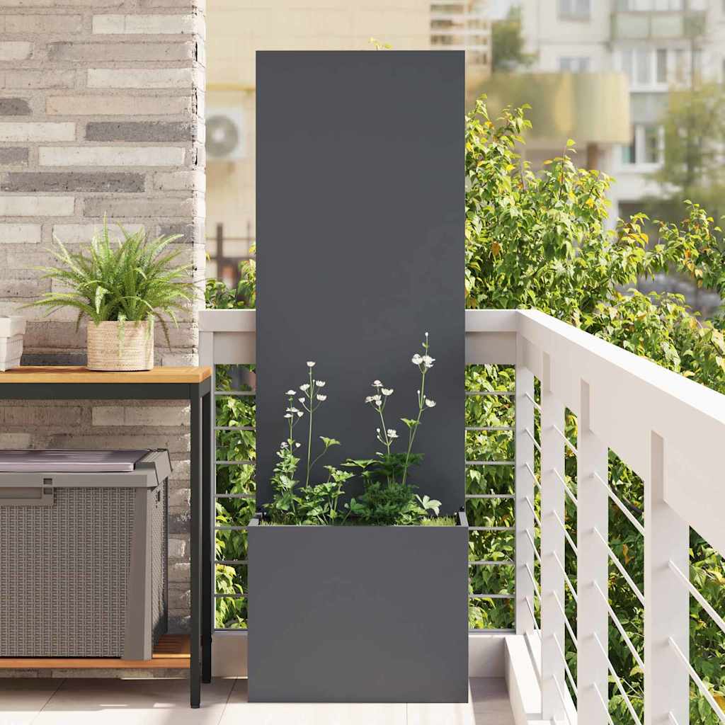 vidaXL Garden Privacy Screen Black 32 x 140 cm Cold-rolled steel