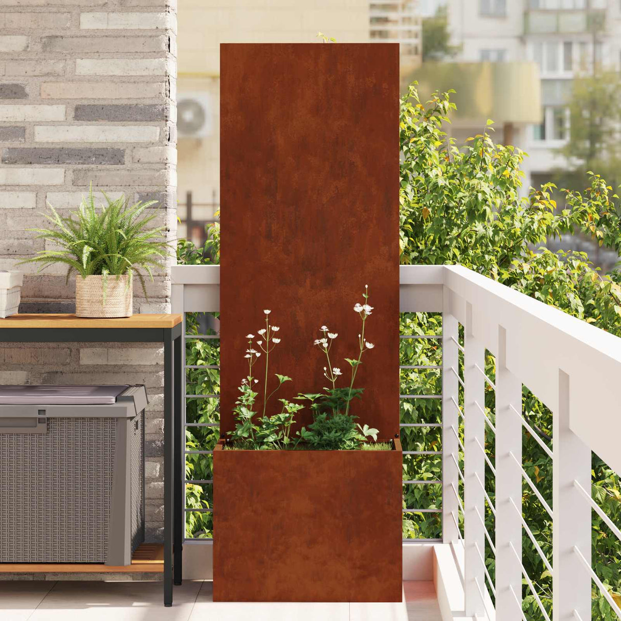vidaXL Garden Privacy Screen Black 32 x 140 cm Cold-rolled steel
