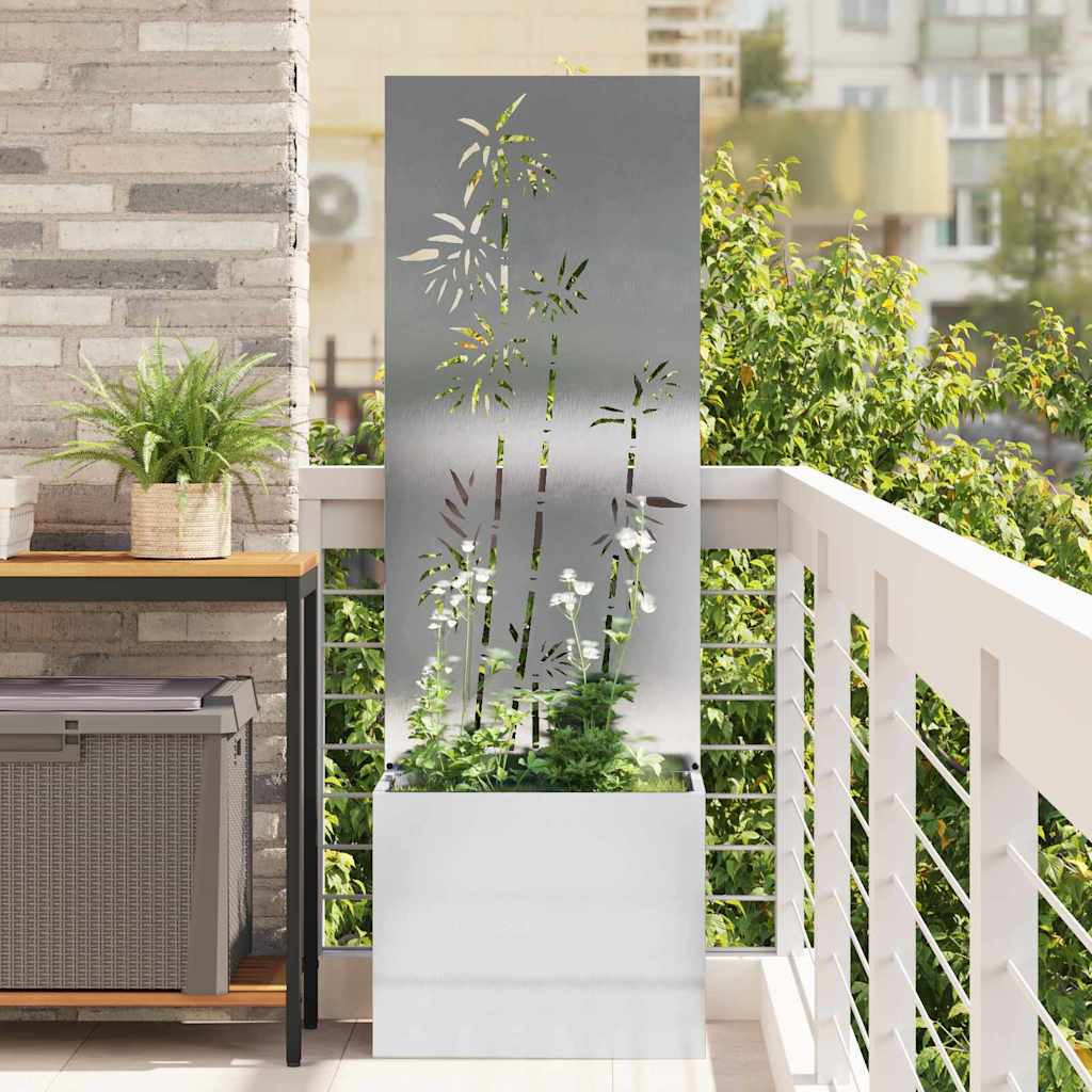 vidaXL Garden Privacy Screen Black 32 x 140 cm Cold-rolled steel