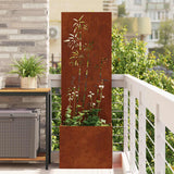 vidaXL Garden Privacy Screen Black 32 x 140 cm Cold-rolled steel