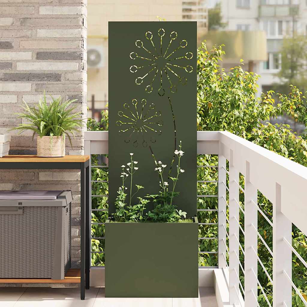 vidaXL Garden Privacy Screen Black 32 x 140 cm Cold-rolled steel