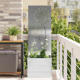 vidaXL Garden Privacy Screen Black 32 x 140 cm Cold-rolled steel
