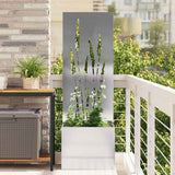 vidaXL Garden Privacy Screen Black 32 x 140 cm Cold-rolled steel