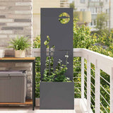 vidaXL Garden Privacy Screen Black 32 x 140 cm Cold-rolled steel