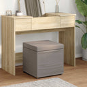 vidaXL Kruk Lichtgrijs 41 x 41 x 40 cm Stof en Geëngineerd Hout