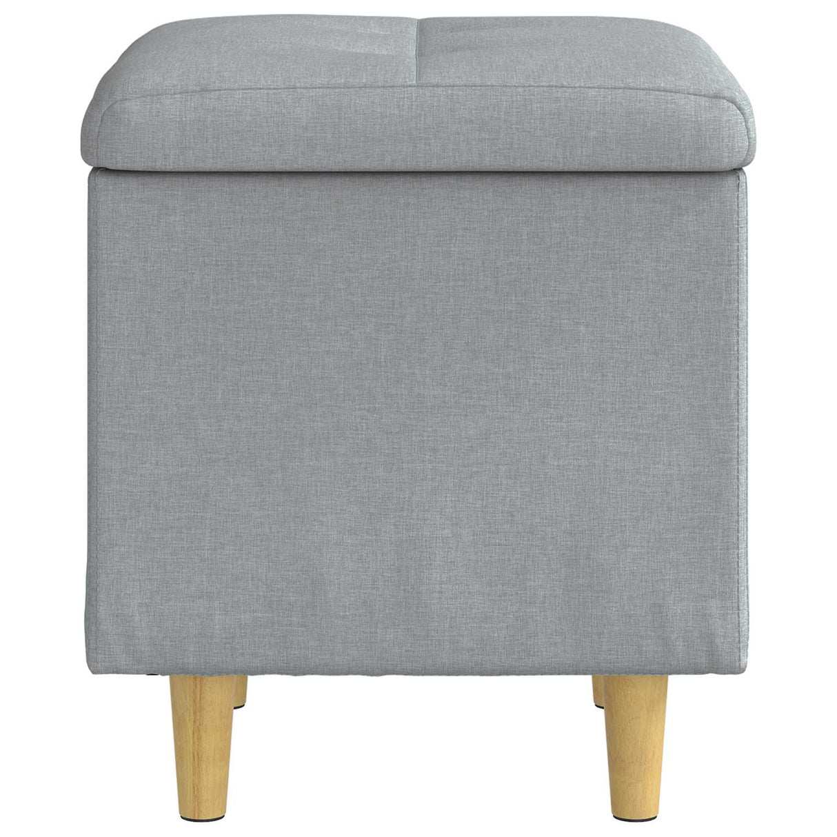 vidaXL Ottoman met opslag met kussen Lichtgrijs 40 x 40 x 45 cm Stof