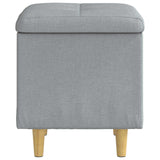 vidaXL Ottoman met opslag met kussen Lichtgrijs 40 x 40 x 45 cm Stof
