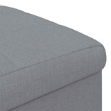 vidaXL Ottoman met opslag met kussen Lichtgrijs 40 x 40 x 45 cm Stof