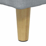 vidaXL Ottoman met opslag met kussen Lichtgrijs 40 x 40 x 45 cm Stof