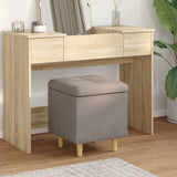 vidaXL Ottoman met opslag met kussen Lichtgrijs 40 x 40 x 45 cm Stof