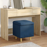 vidaXL Ottoman met opslag met kussen Lichtgrijs 40 x 40 x 45 cm Stof