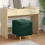 vidaXL Ottoman met opslag met kussen Lichtgrijs 40 x 40 x 45 cm Stof