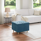 vidaXL Ottoman met opslag met kussen Lichtgrijs 40 x 40 x 45 cm Stof