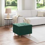 vidaXL Ottoman met opslag met kussen Lichtgrijs 40 x 40 x 45 cm Stof