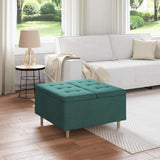 vidaXL Ottoman met opslag met kussen Lichtgrijs 40 x 40 x 45 cm Stof