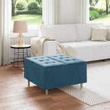 vidaXL Ottoman met opslag met kussen Lichtgrijs 40 x 40 x 45 cm Stof