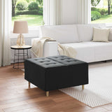 vidaXL Ottoman met opslag met kussen Lichtgrijs 40 x 40 x 45 cm Stof