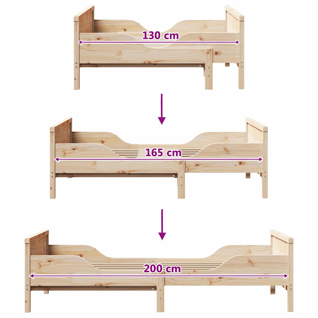 vidaXL Bedframe met hoofdeinde Bruin 80 x 200 cm Bewerkt hout