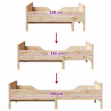 vidaXL Bedframe met hoofdeinde Bruin 80 x 200 cm Bewerkt hout