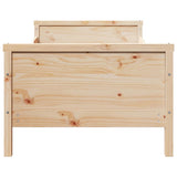vidaXL Bedframe met hoofdeinde Bruin 80 x 200 cm Bewerkt hout