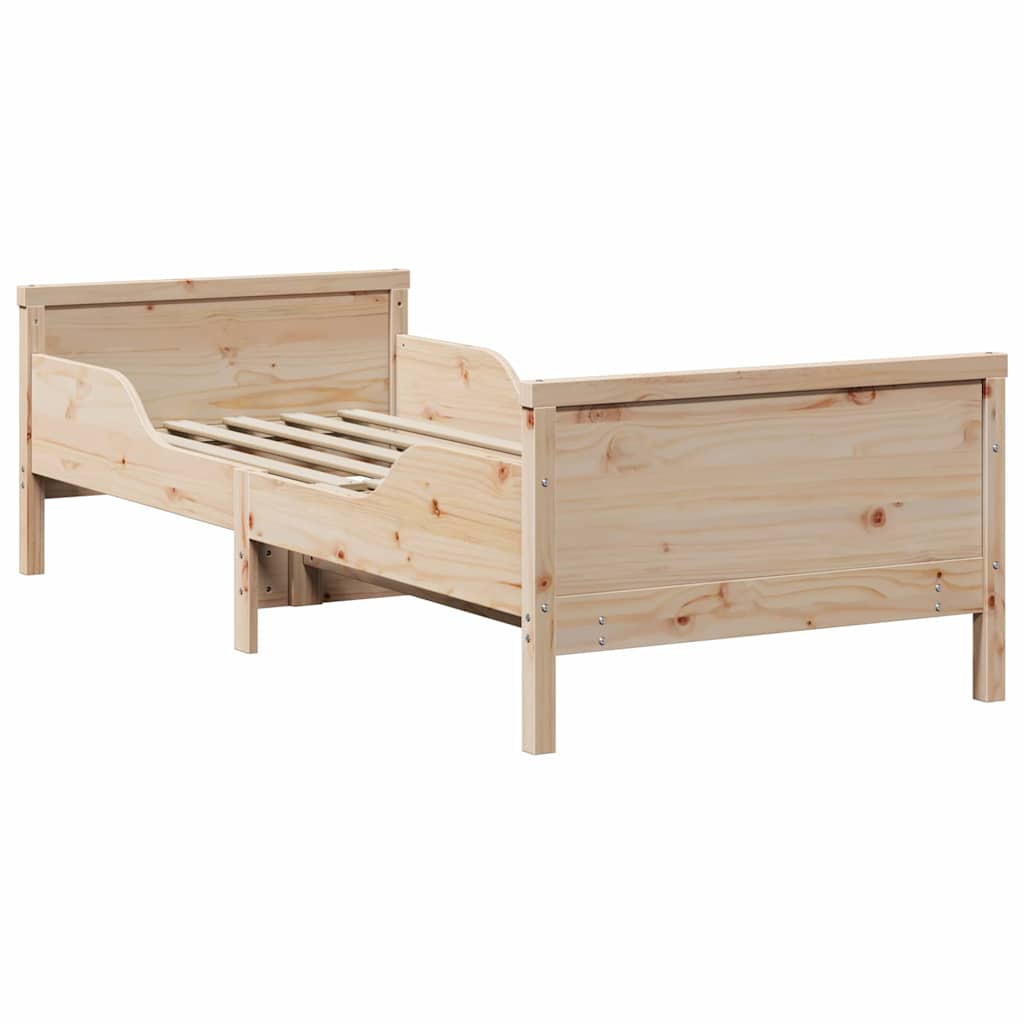vidaXL Bedframe met hoofdeinde Bruin 80 x 200 cm Bewerkt hout
