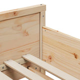 vidaXL Bedframe met hoofdeinde Bruin 80 x 200 cm Bewerkt hout