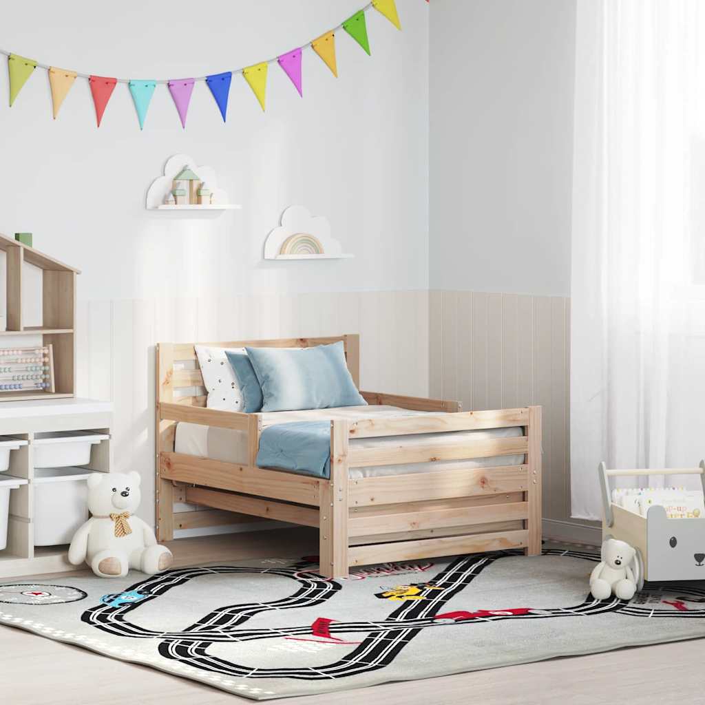 vidaXL Bedframe met hoofdeinde Bruin 80 x 200 cm Bewerkt hout