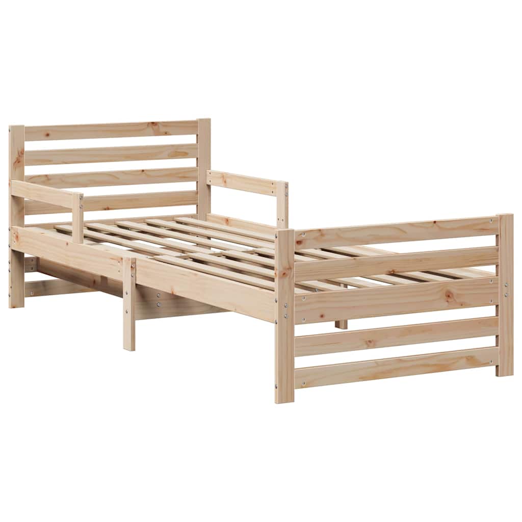 vidaXL Bedframe met hoofdeinde Bruin 80 x 200 cm Bewerkt hout