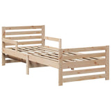 vidaXL Bedframe met hoofdeinde Bruin 80 x 200 cm Bewerkt hout