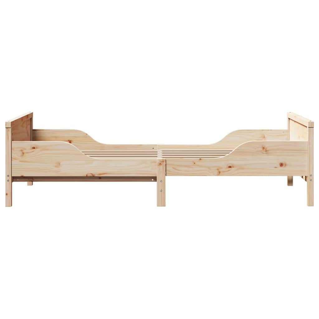 vidaXL Bedframe met hoofdeinde Bruin 80 x 200 cm Bewerkt hout