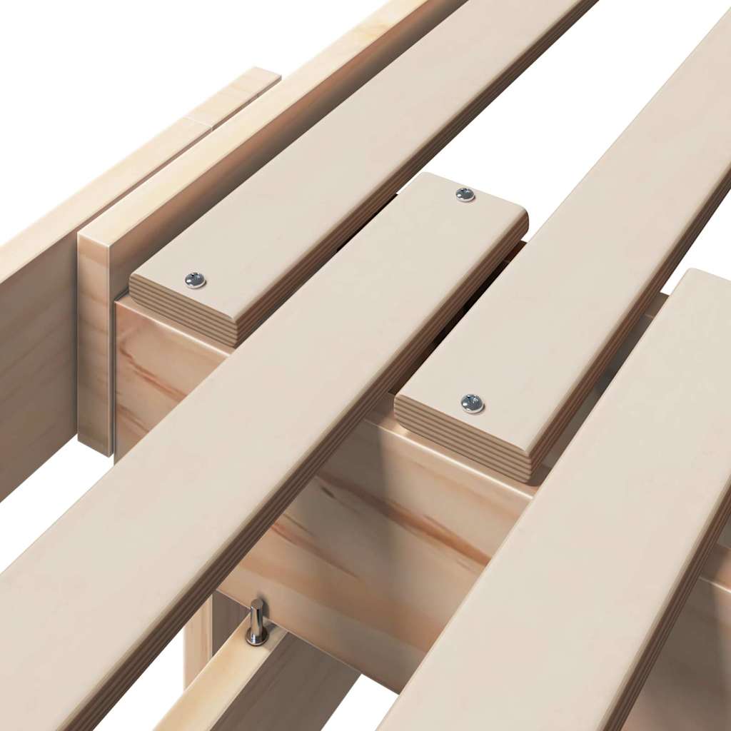 vidaXL Bedframe met hoofdeinde Bruin 80 x 200 cm Bewerkt hout
