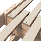 vidaXL Bedframe met hoofdeinde Bruin 80 x 200 cm Bewerkt hout