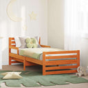 vidaXL Bedframe met hoofdeinde Bruin 80 x 200 cm Bewerkt hout