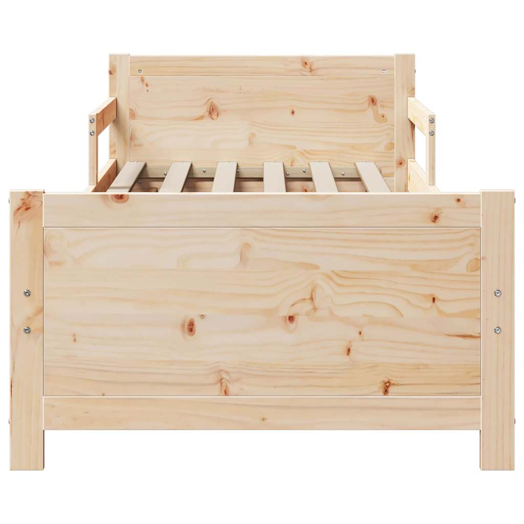 vidaXL Bed Frame with Headboard Brown 80 x 200 cm Engineered Wood