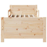 vidaXL Bed Frame with Headboard Brown 80 x 200 cm Engineered Wood