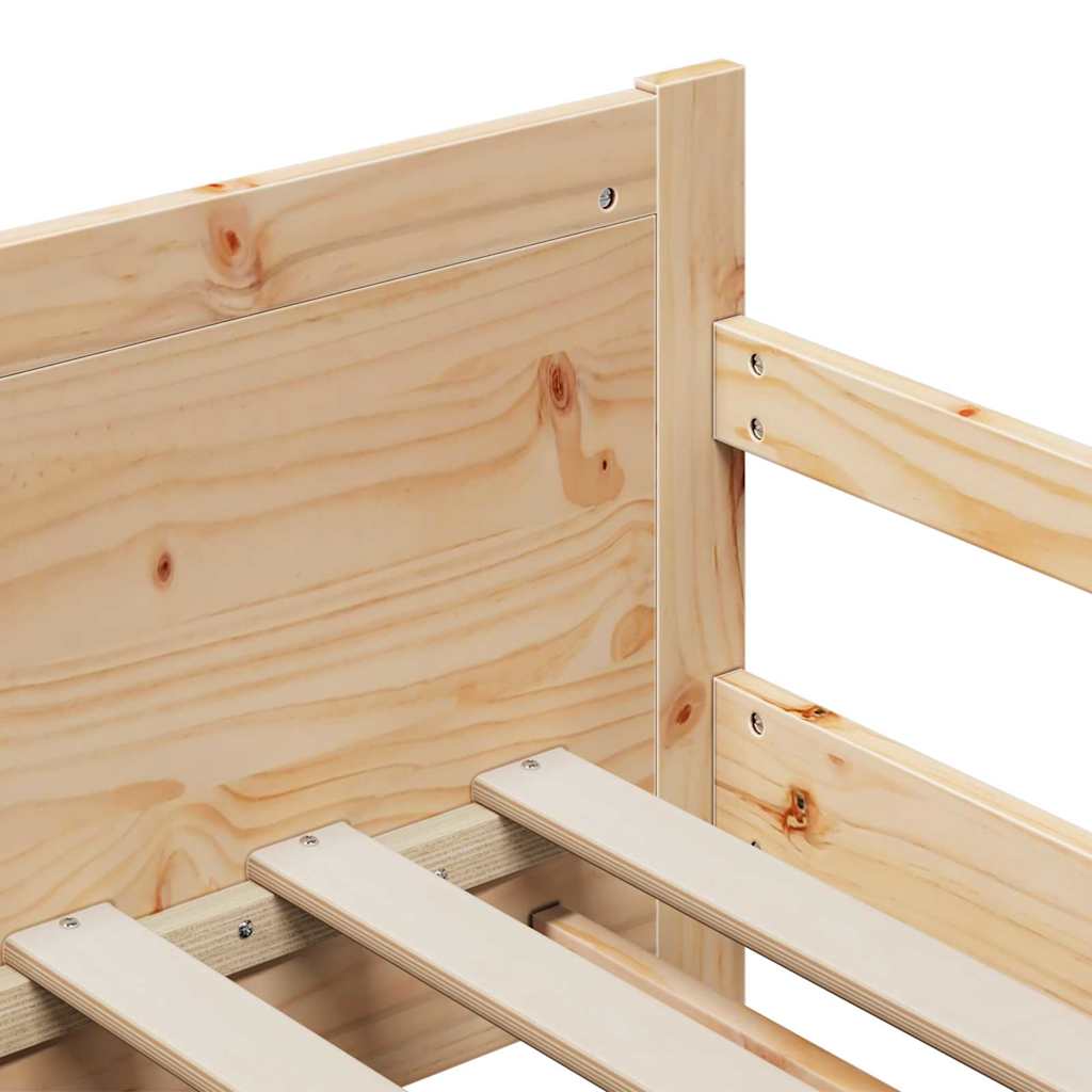 vidaXL Bed Frame with Headboard Brown 80 x 200 cm Engineered Wood