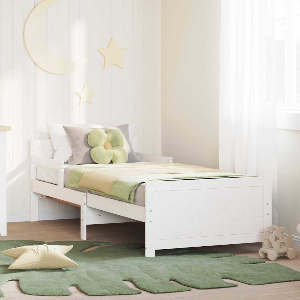 vidaXL Bed Frame with Headboard Brown 80 x 200 cm Engineered Wood