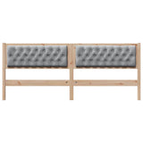 vidaXL Hoofdbord Anders Bruin en lichtgrijs 200 cm Massief grenenhout