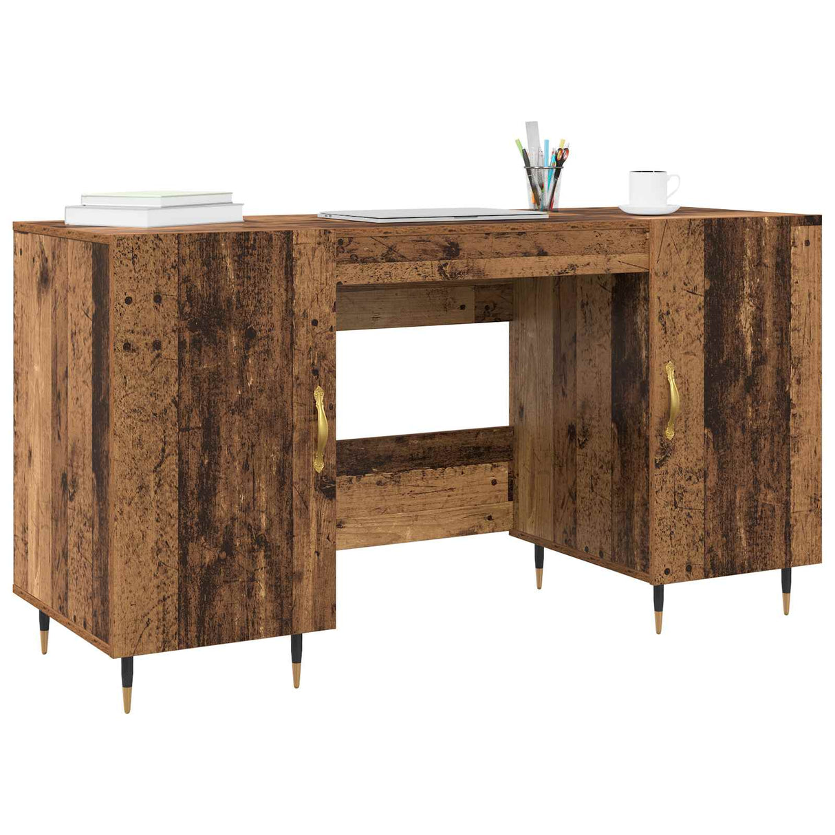 vidaXL Desk 140x50x75 cm engineered wood white