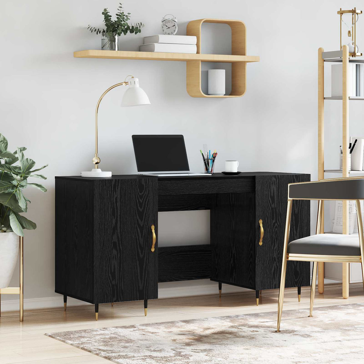 vidaXL Desk 140x50x75 cm engineered wood white