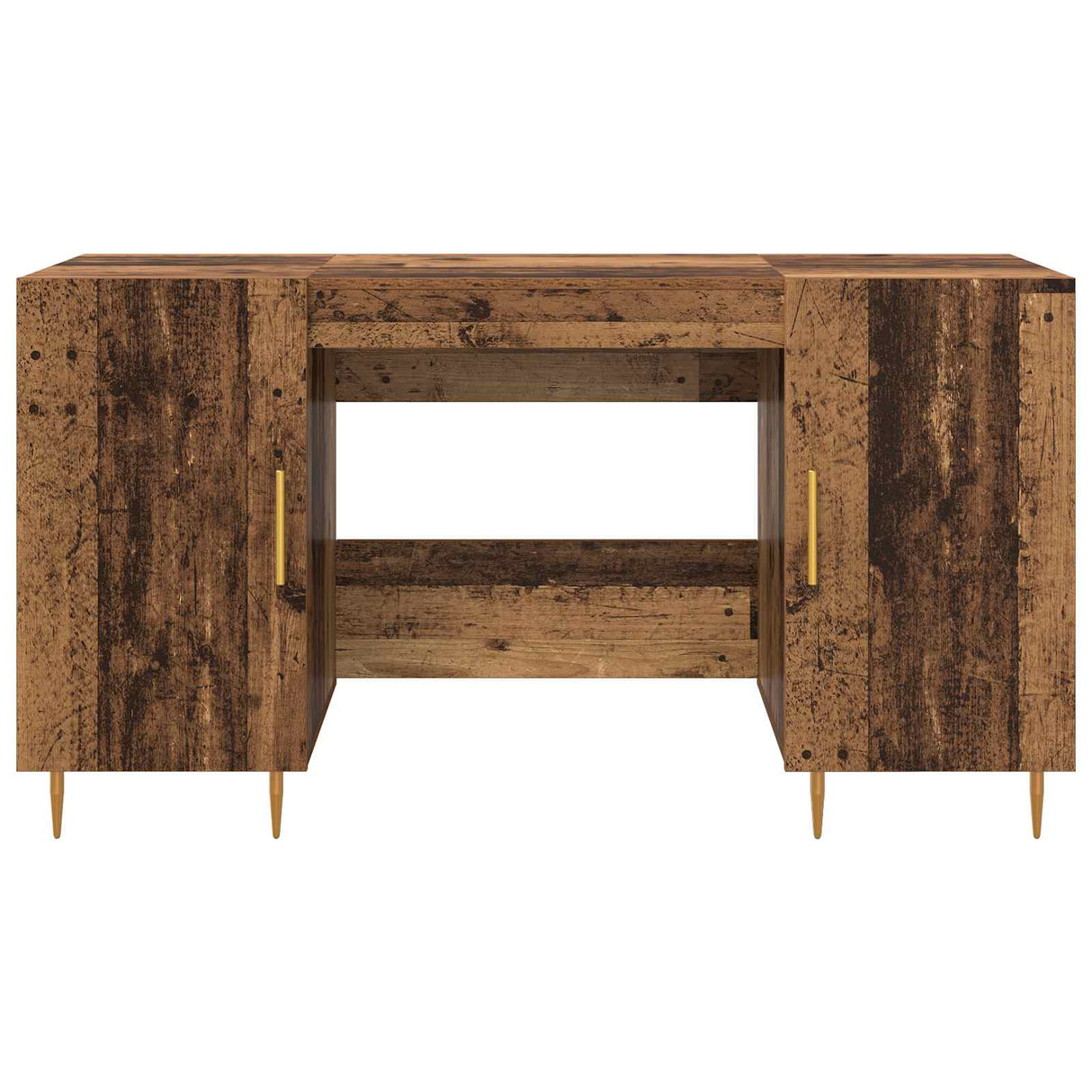 vidaXL Bureau 140x50x75 cm bewerkt hout wit