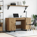 vidaXL Bureau 140x50x75 cm bewerkt hout wit