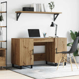 vidaXL Bureau 140x50x75 cm bewerkt hout wit