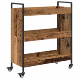 vidaXL Keukentrolley 70x30x82 cm bewerkt hout zwart