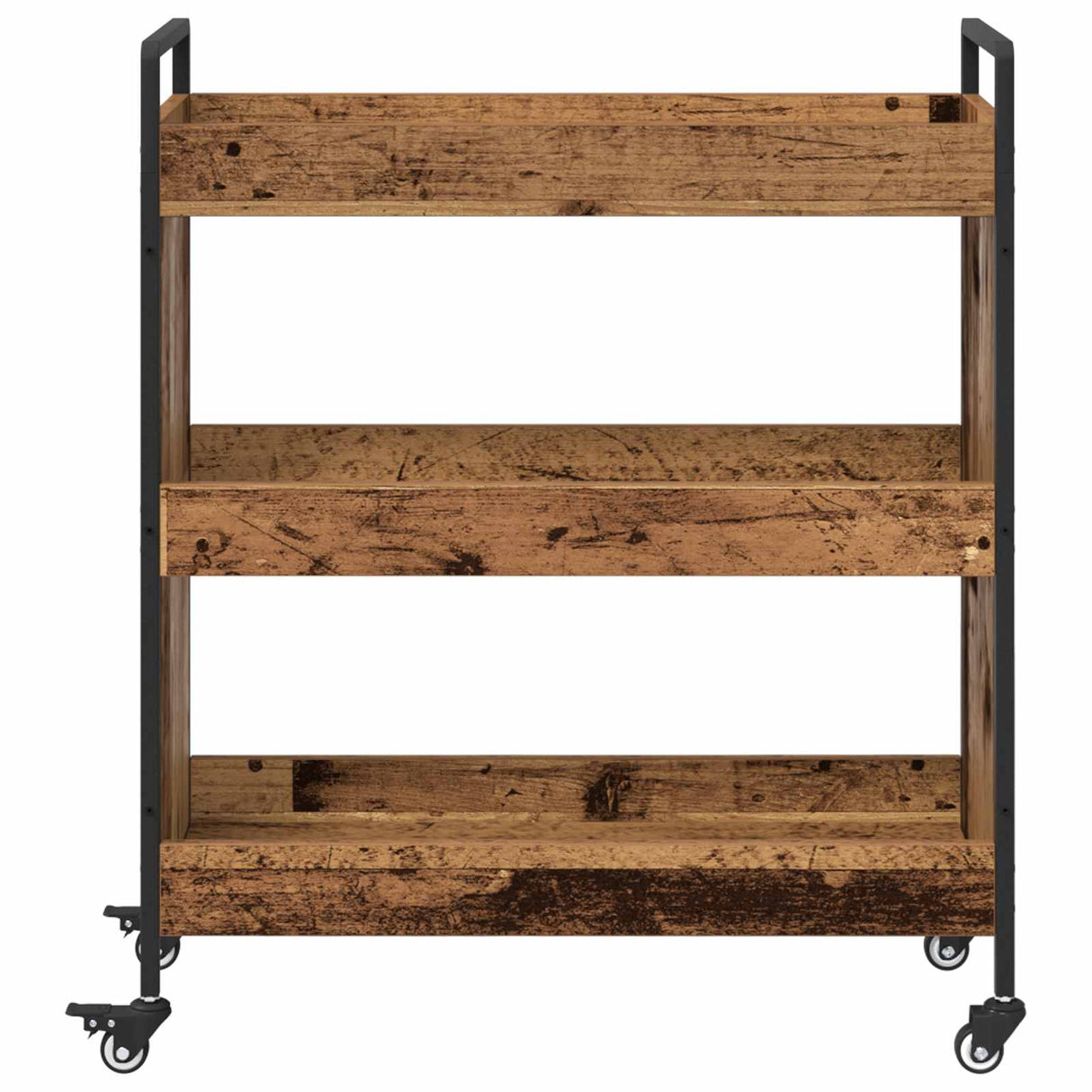 vidaXL Keukentrolley 70x30x82 cm bewerkt hout zwart