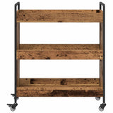 vidaXL Keukentrolley 70x30x82 cm bewerkt hout zwart