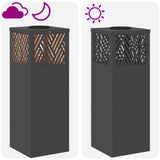 vidaXL Zonne LED Pad Licht 2 pcs Zwart Koud Gewalst Staal