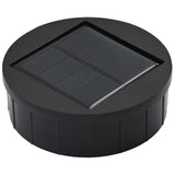 vidaXL Zonne LED Pad Licht 2 pcs Zwart Koud Gewalst Staal